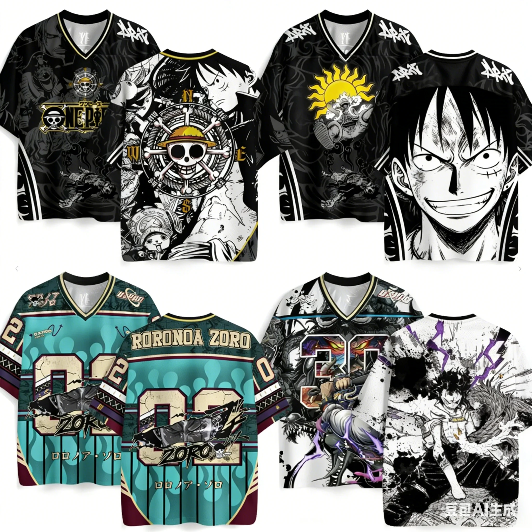Adult and Children's One Piece Multi-character American Cartoon Style 3D Printed T-shirts, Shorts Friends