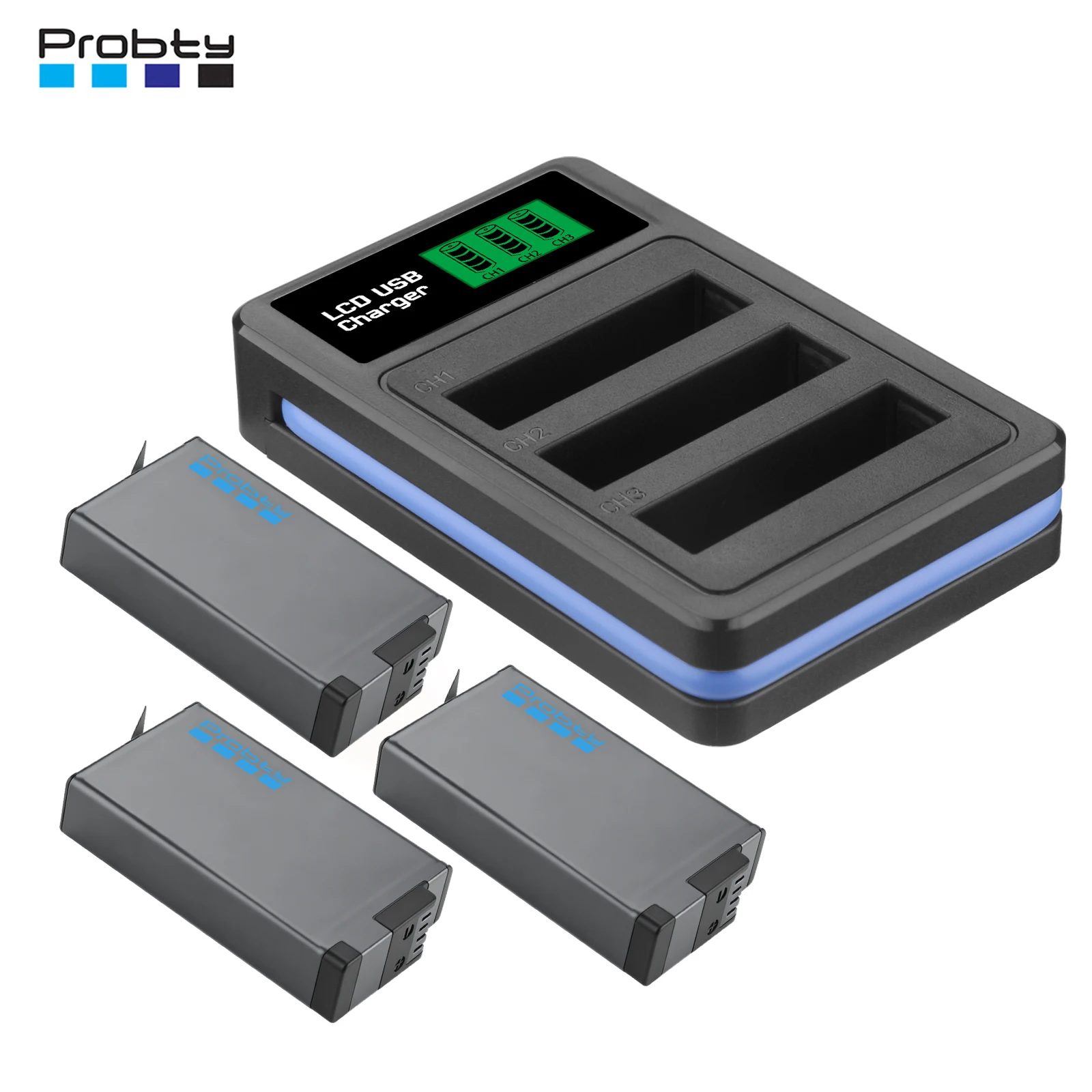 Probty 2280mAh For GoPro CPPB1B Rechargeable Battery for MAX2 Battery Accessory
