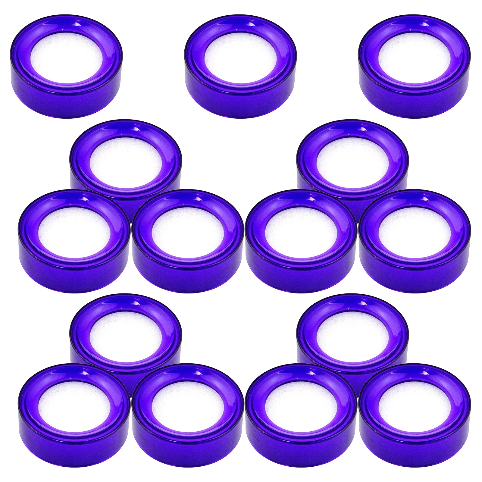 

15Pcs Clear Purple Finger Moistener Sponge Cup Efficient Cash Counting Document Sorting Bill Handling Money Counter Accessory