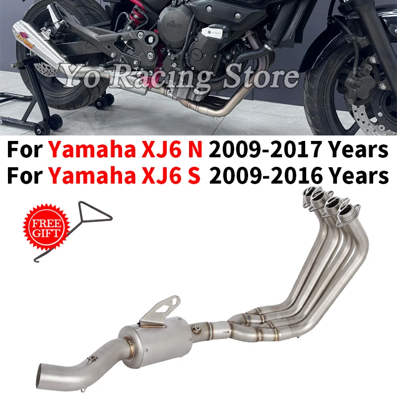 

Slip On For YAMAHA XJ6N XJ6S XJ6 N S 2009 - 2016 2017 Motorcycle Exhaust Front Mid Link Pipe Connecting 51MM Muffler Escape Moto