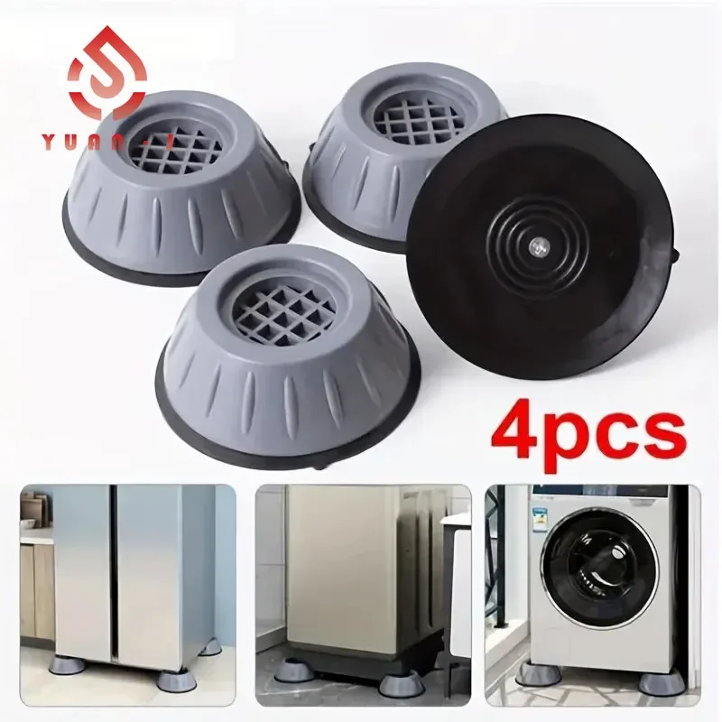 

YUANJ 4 шт. антивибрационные подушечки для ног, слипстоп, бесшумный противоскользящий подъемник, поддержка стиральной машины, демпферы, подставка для мебели, подставка для ног