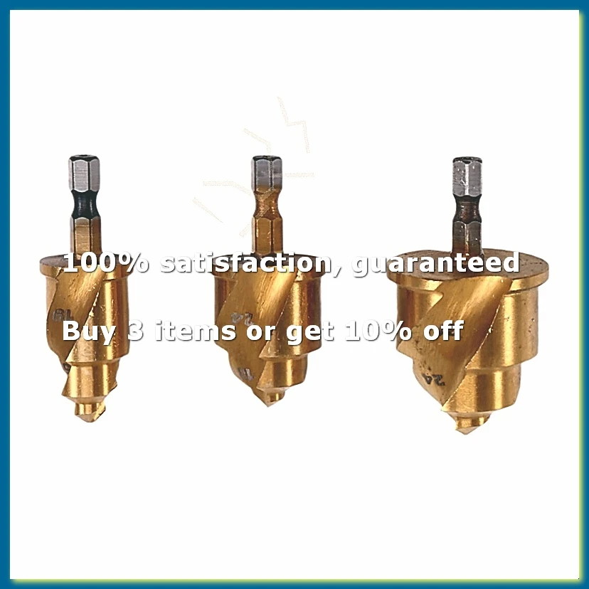3pcs 20/25/32mm Step Drill Bit with Limit Swivel Groove PPR Lifting Cone Drill Bits for Water Pipe Reaming-A56M