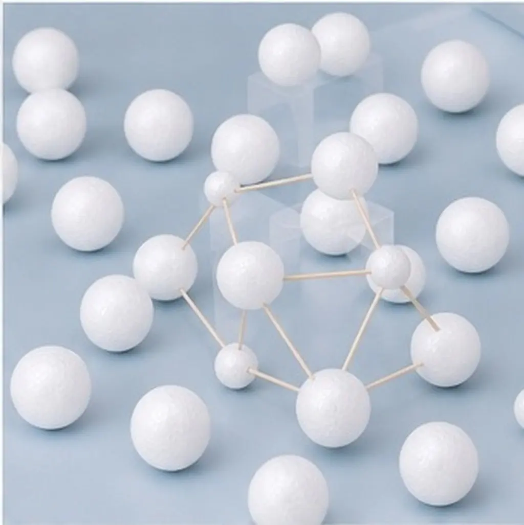 50Pcs Foam Craft Balls Solid Polystyrene White 2Cm Round Spheres Party Wedding Christmas Decoration DIY Polystyrene Balls