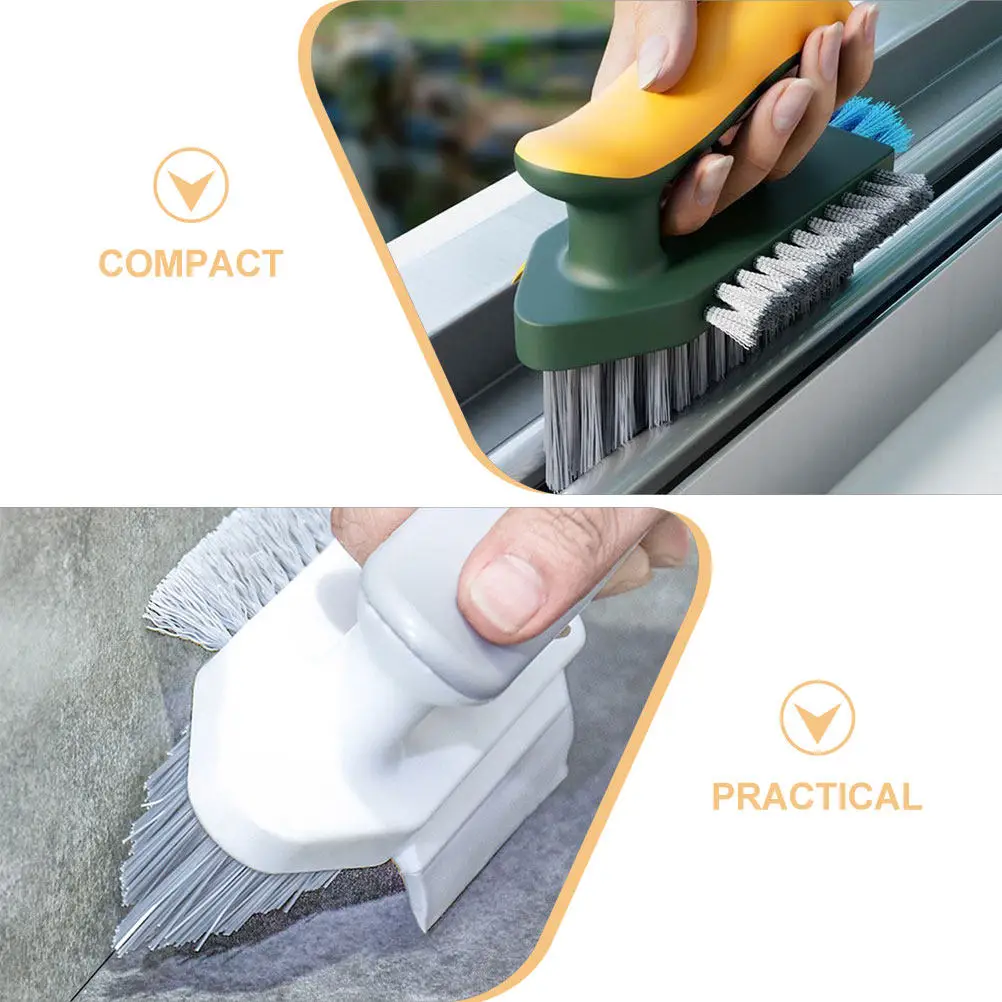 2Pcs Triangular Floor Gap Brush Japanese Design Grout Cleaner for Shower Tile Baseboard Bathtub Countertop Window Track Seam