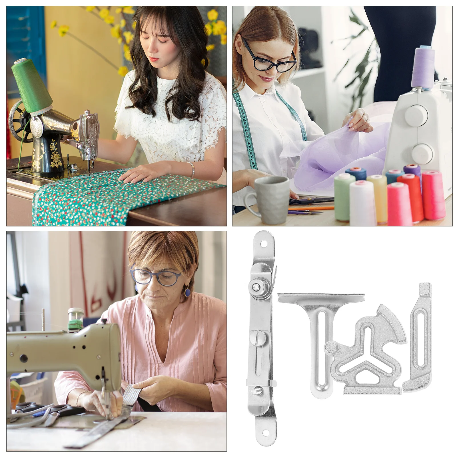 

1Set Sewing Gauge Iron Positioning Guide for Sewing Machine Quilting Patchwork Edge Guide Ruler Fabric Measuring Tool