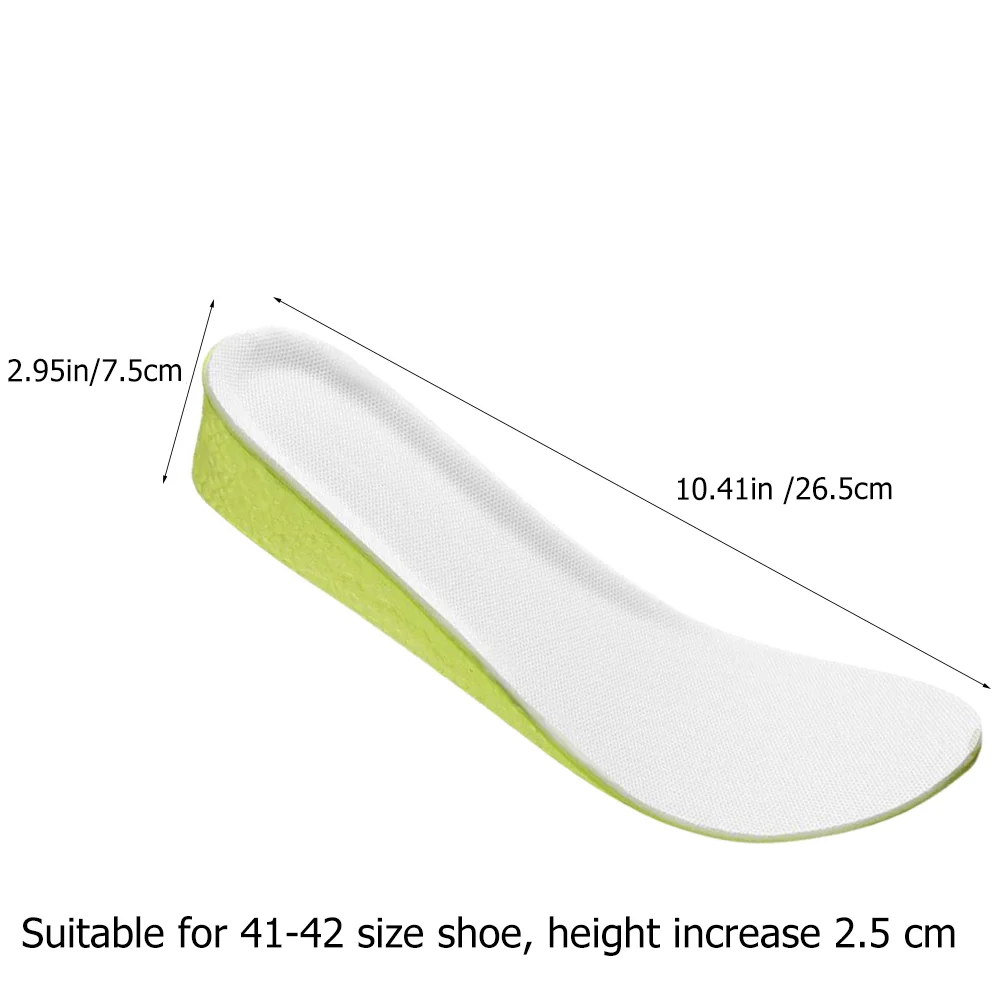 Orthotic Lift Support Men Heightening Insoles Soft Increasing Cushions for