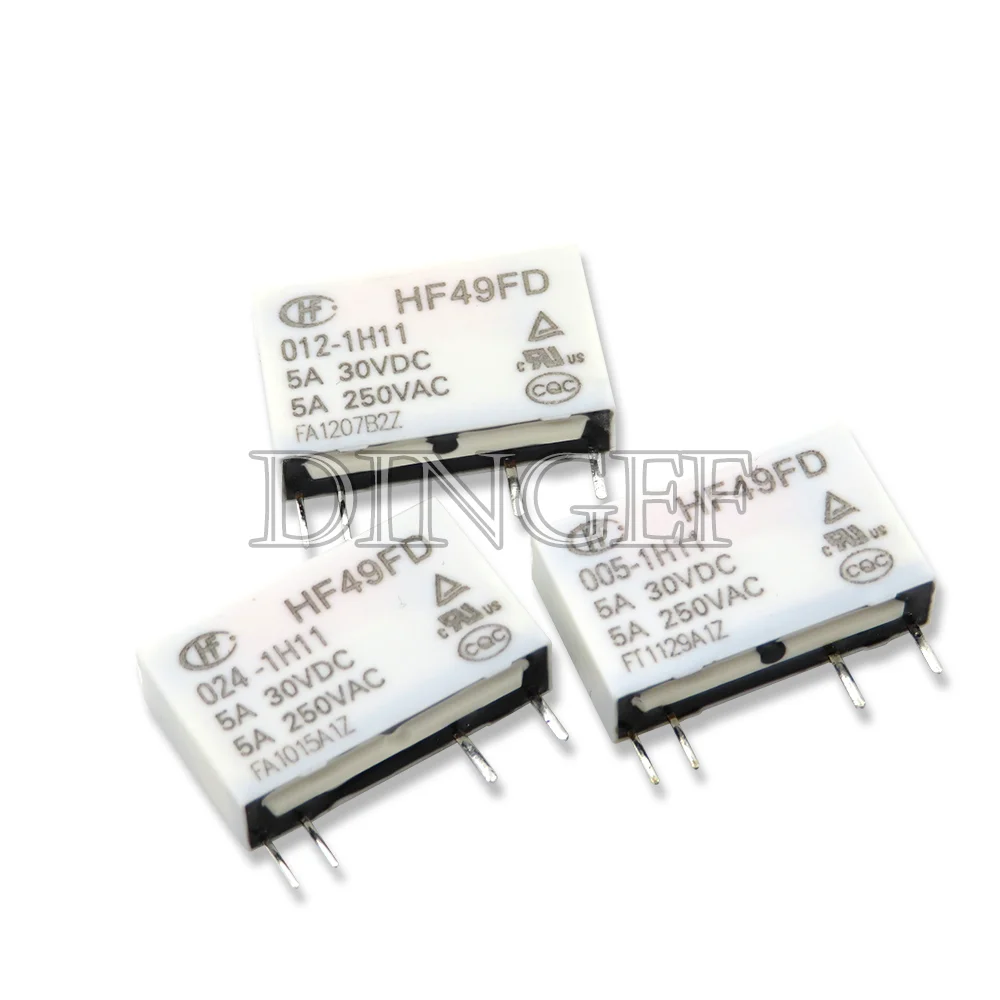 HF49FD HF49FD-005-1H11 HF49FD-012-1H11 HF49FD-024-1H11 Relay HF49FD-005 012 024 1H11 4Pin 5A Relays DC 5V 12V 24V