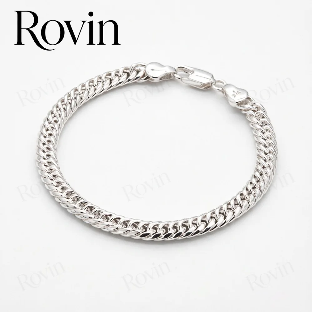 18K Gold 8-Inch Minimalist Cuban Link Bracelet – Stylish Wedding Accessory for Men and Women