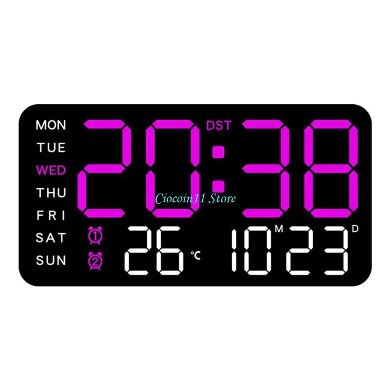 Y1UB Practical Digital Alarm Clock Featuring Two Mounting Styles And Gentle Lighting