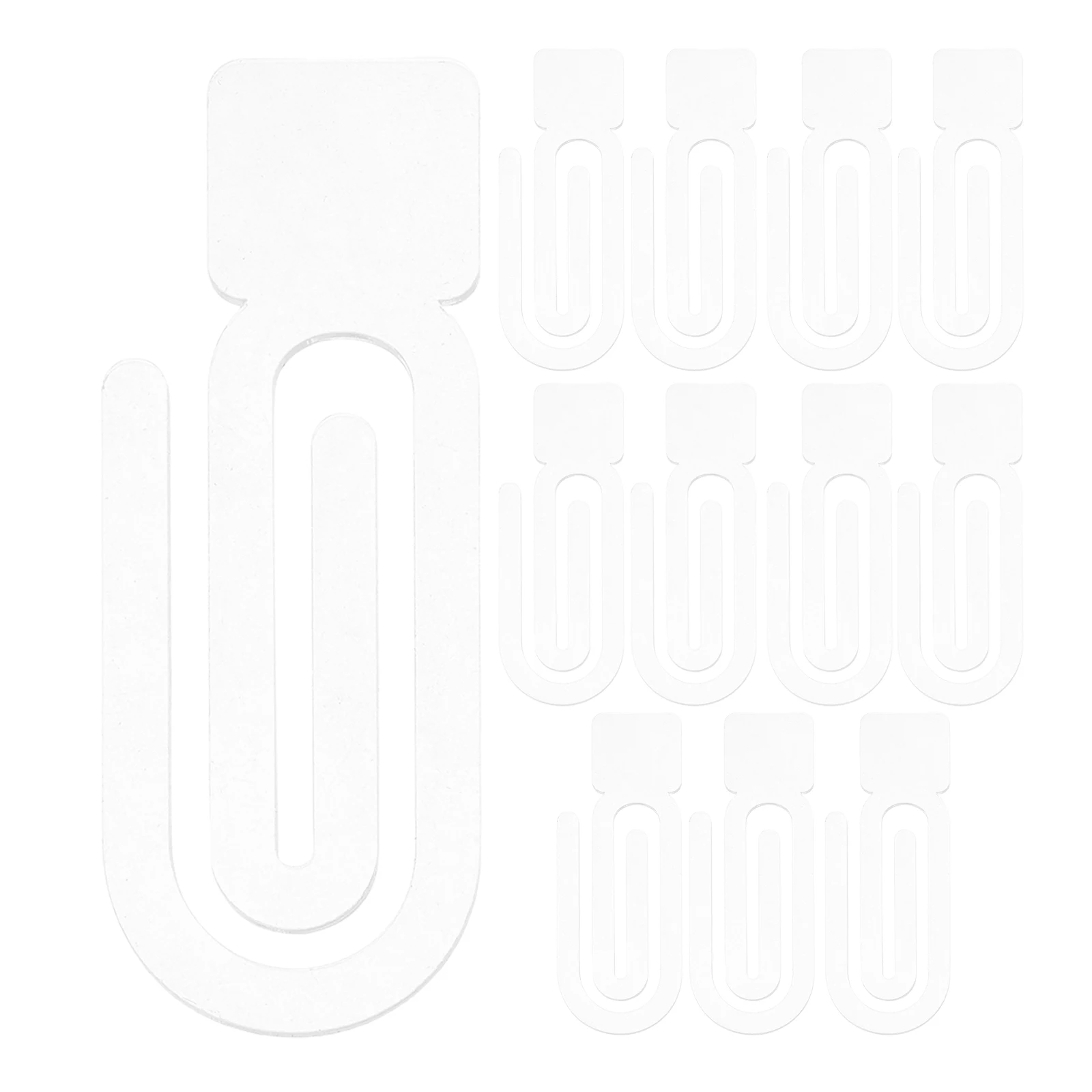 12 graffette di carta acrilica grandi, segnalibro creativo, sublimazione Jumbo, spazi vuoti, trasparente, pagina di libro, clip, cancelleria fai da te