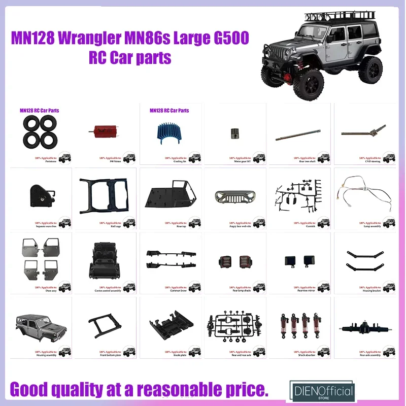 MN128 Wrangler MN86S Large G500 RC Car Parts Original Front Fender Remote Control Set Pull Rod Shaft Hood Assembly China Net rc