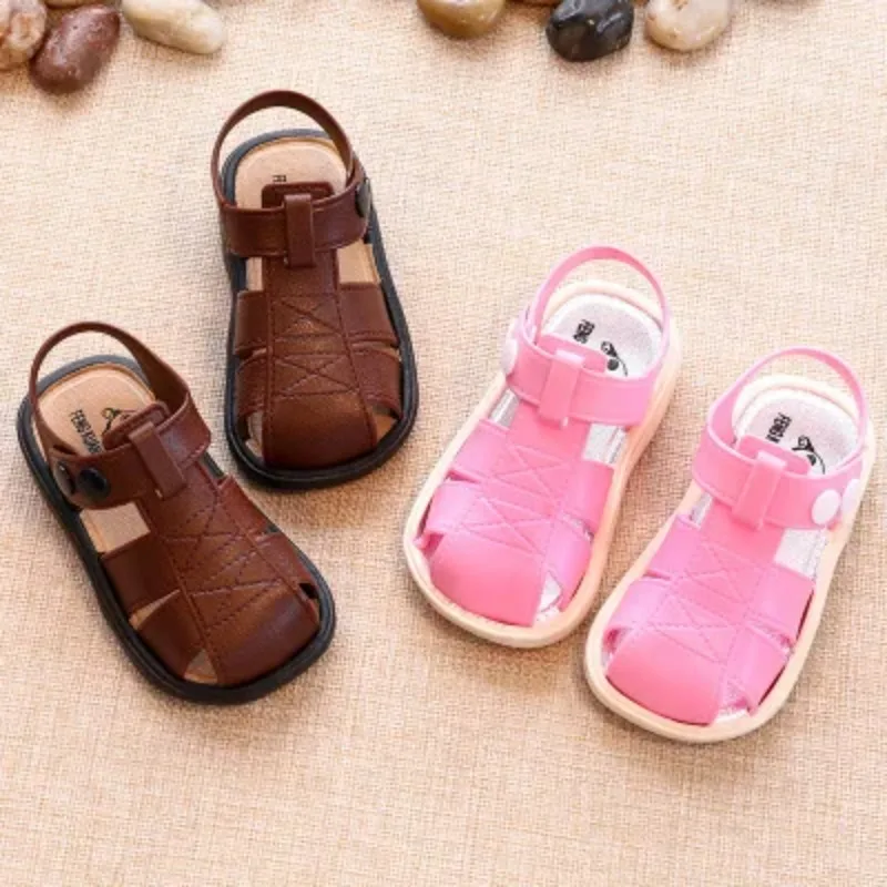 حار بيع طفل Sandals1-4y حذاء طفل لينة وحيد المشي الصنادل الرضع المضادة للانزلاق الصبي حذاء Allmatch حذاء طفل صنادل للفتيات الموضة