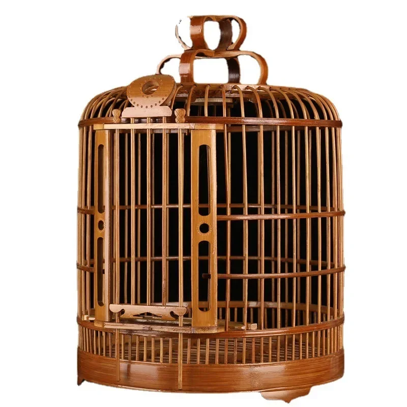 Thrush Bird Cage Bamboo Full Set of Accessories Boutique Handmade Bird Cage Octopus Bird Cage Bamboo Large Bird Cage bird house