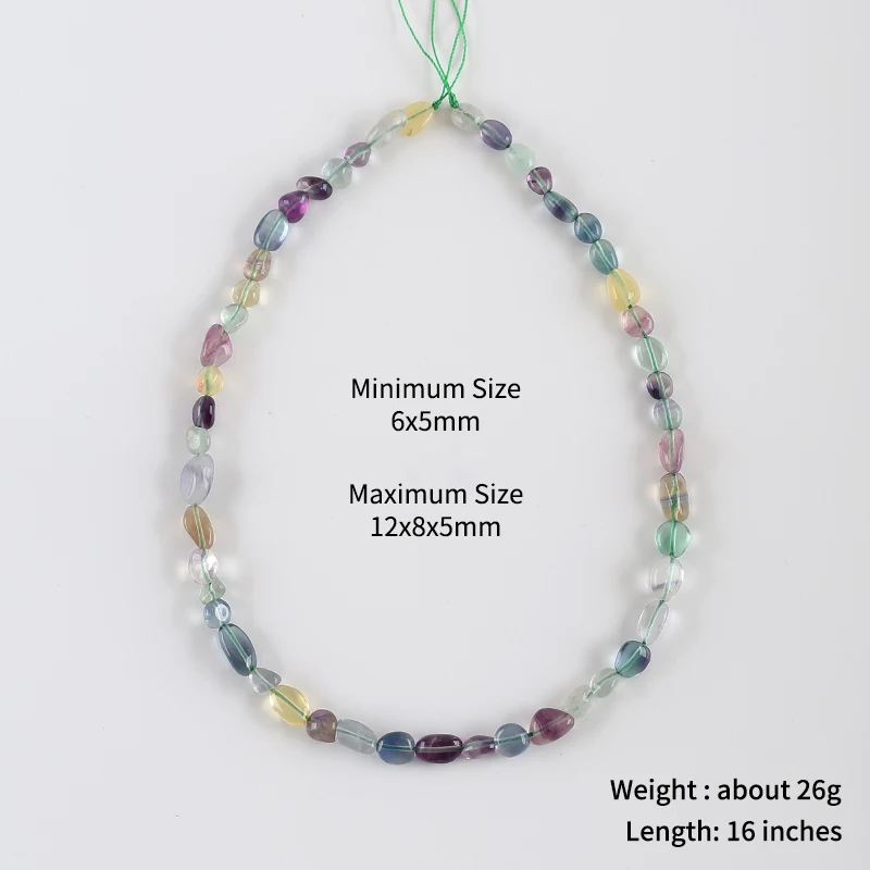 Natural Fluorite Necklace Beads For Womens, Gemstone For Jewelry DIY Making Charm Gift Accessories