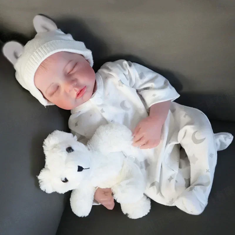 

45cm Silicone Handmade Reborn Baby Doll Lifelike Reborn Babies Toys with Cotton Body Toddler Boy Girl Dolls