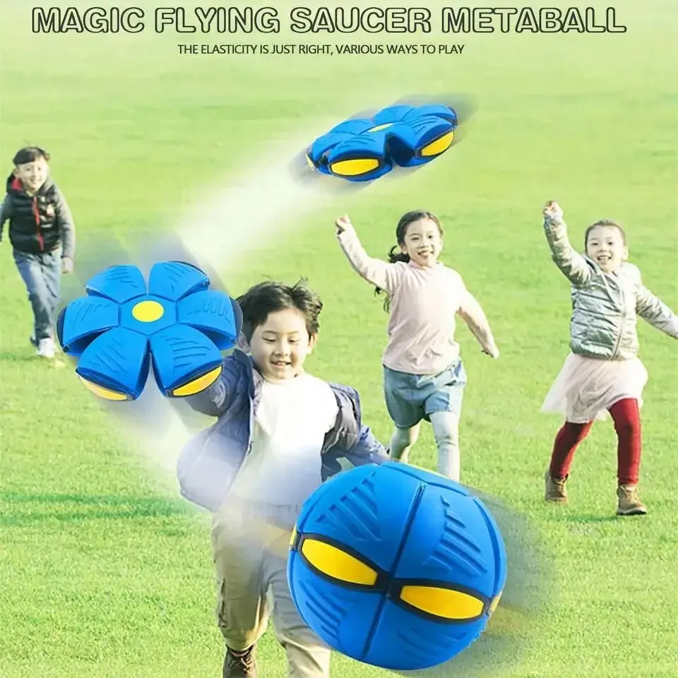 Blue Flying Saucer Ball Outdoor Parent Child Toy Foot Magic Deformation Foot Pressure Decompression Vent Ball