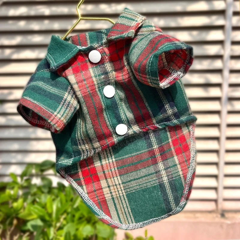 Camisa de lujo para perros, ropa clásica a cuadros para perros pequeños y grandes, abrigo suave para cachorros, camisa transpirable para gatos, disfraces para mascotas, suministros para perros