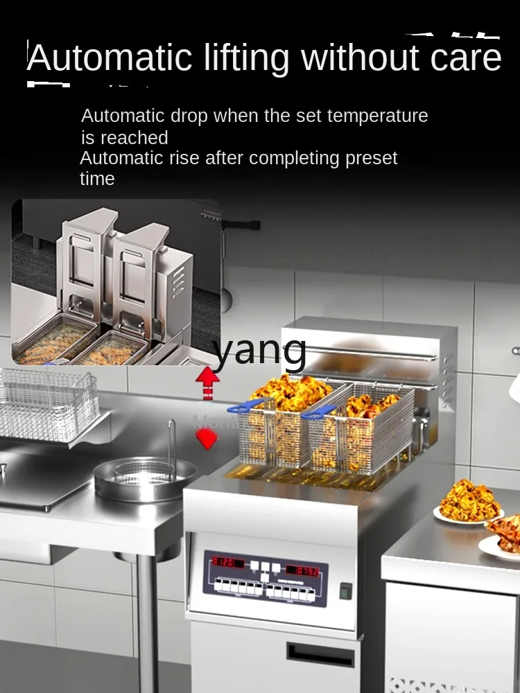 LH  Vertical Lifting Deep Frying Pan Commercial Electric Fryer Automatic Temperature Control