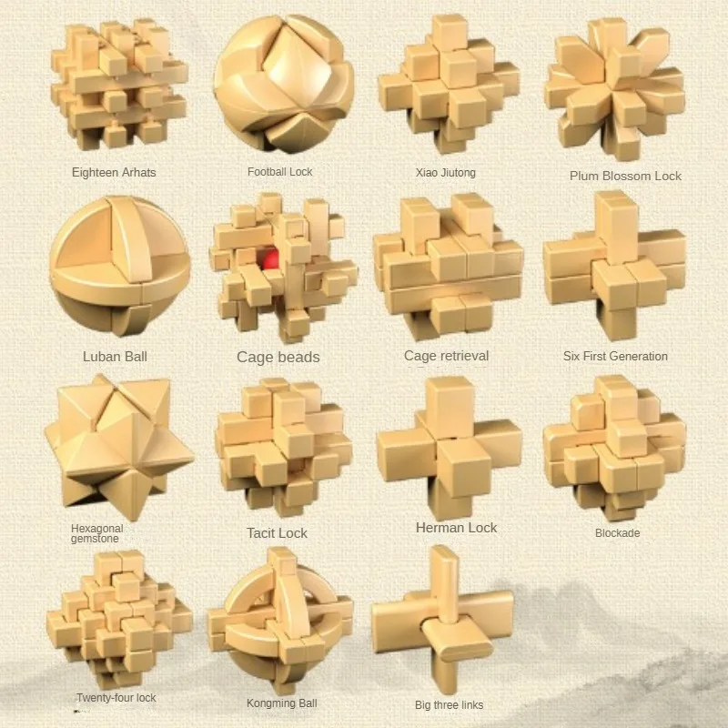 Faia de madeira kongming bloqueio luban bloqueio iq inteligência quebra-cabeça 3d desbloqueio quebra-cabeça educacional das crianças adulto lazer brinquedo presente