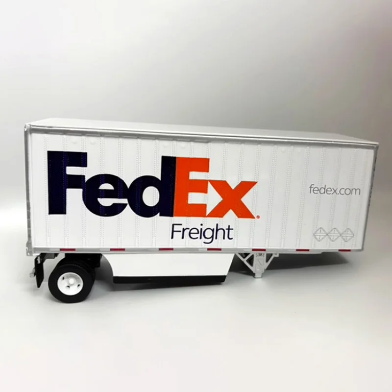 DM 1/50 Scale Fedex Shipping Logistics Tractor Semi Trailer Container Alloy Model Adult Collection Static Display