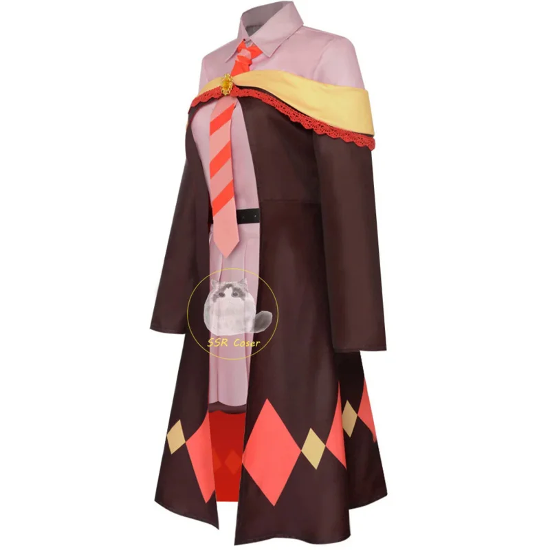 Anime KonoSuba Channel Megumin Cosplay Cloak Dress Uniform Outfit God's Blessing on This Wonderful World Megumin Cosplay Wig