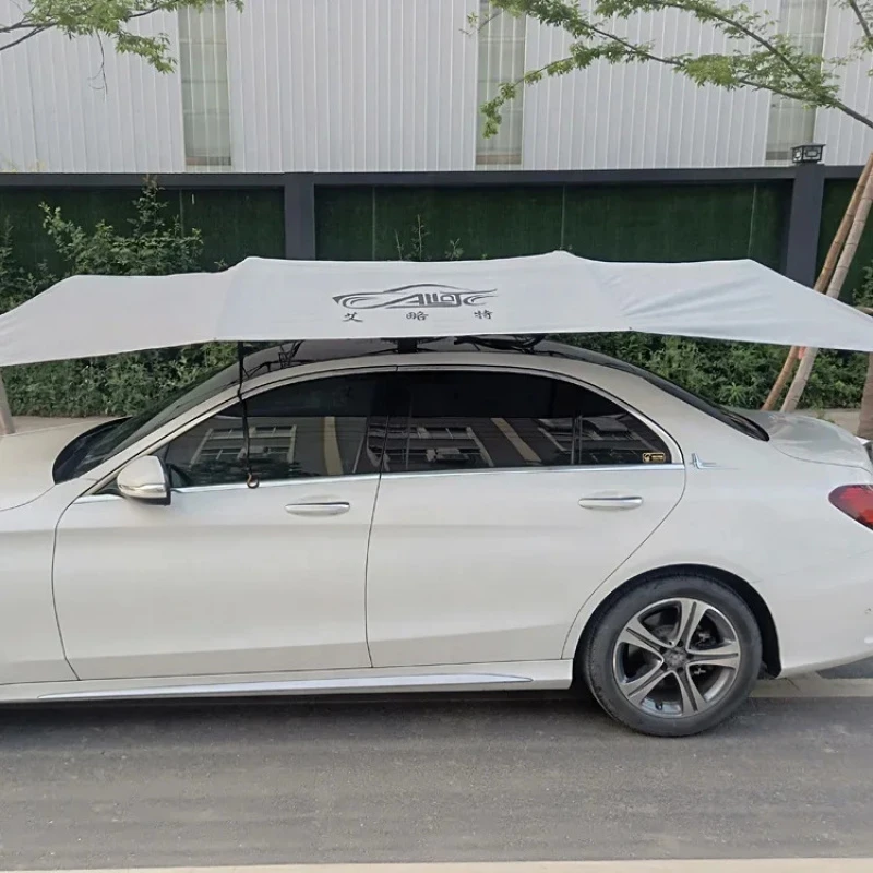 Electric Folding Effective Shading Easy Install Functional White Roof Tent Por Umbrella Automatic Car  Sh