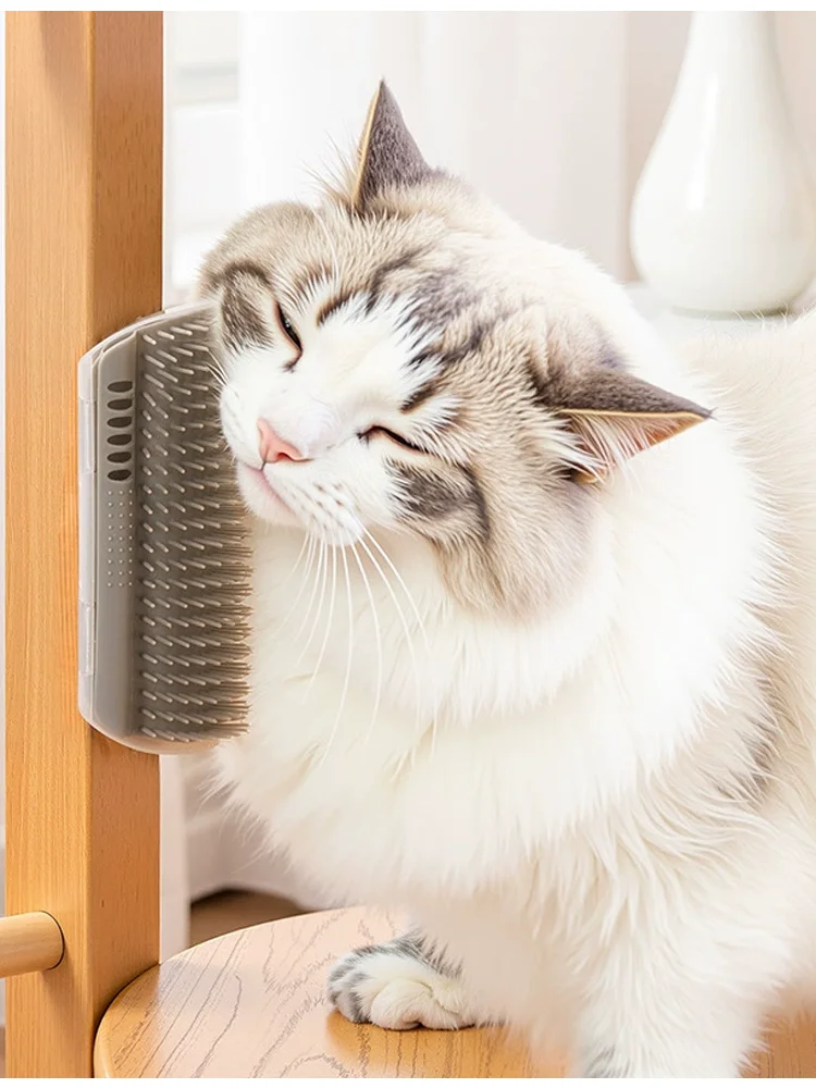 New Pet Cat Corner Scrubber Massager Cat Scratching Scratcher Cat Brush Comb Massage Corner Brush Pet Supplies