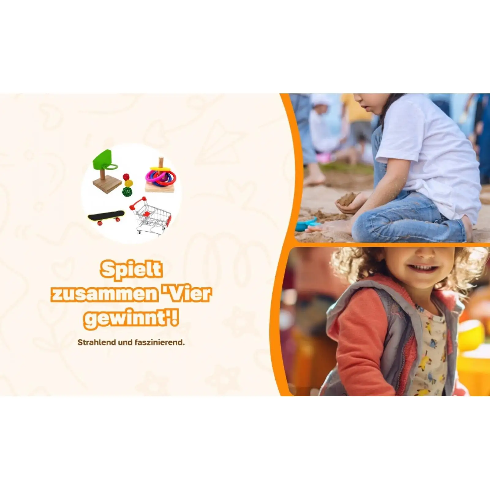 Set de 3 juguetes para cotorras, conures y agapornis: baloncesto, carrito y patineta - imagen 4