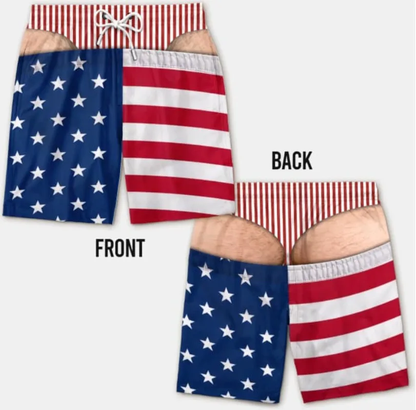 2026Hot Selling Quirky Visual Print Men's Shorts Leopard Print Creative Design Vacation Casual Beach Swim Trunks Family Matching