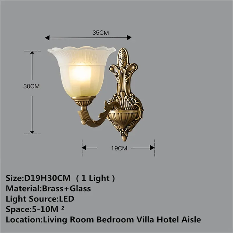 TYLA Contemporary Brass Wall Lamp Retro Creativity Living Room Bedroom Study Room Hotel Villa Model Room Hall Way Aisle Light