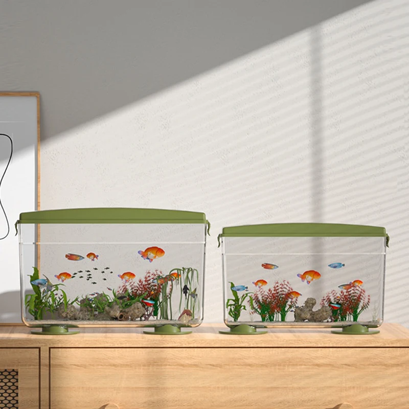 

Small Fish Shrimps Turtle Tank PET Aquariums Shrimp Cover Insect Specialized Container Mini Portable Ecosystem Watertank