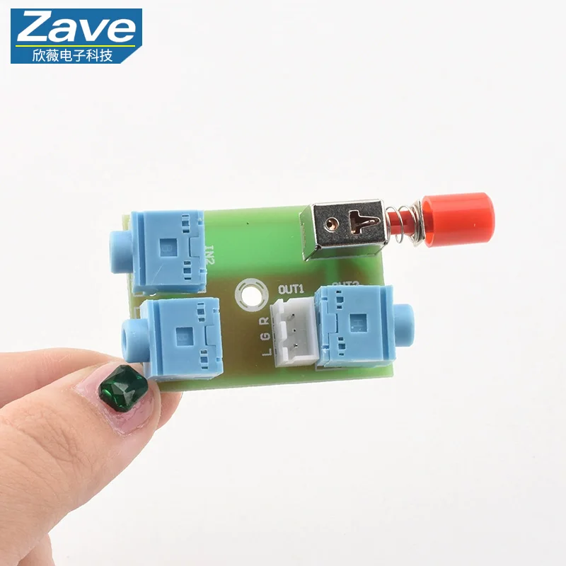 M371 Audio Switching Module, 3.5mm Audio 2-In-1-Out Switcher, Switching Board, Audio Socket Switching