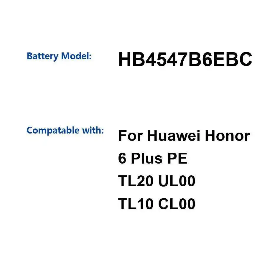 

Аккумулятор мобильного телефона HB4547B6EBC 3600 мАч для Huawei Honor 6 Plus PE TL20 UL00 TL10 CL00