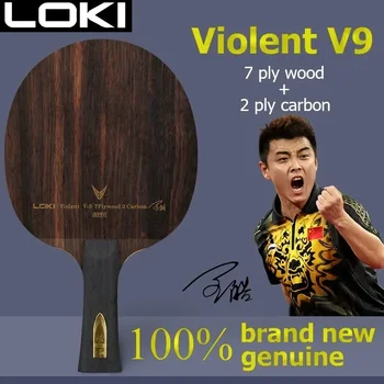 מחבט טניס שולחן מקצועי LOKI V9 Ping Pong Blade 9 K9 Plate Wood Carbon Violent-9 OFF+ עם שליטה טובה במהירות גבוהה