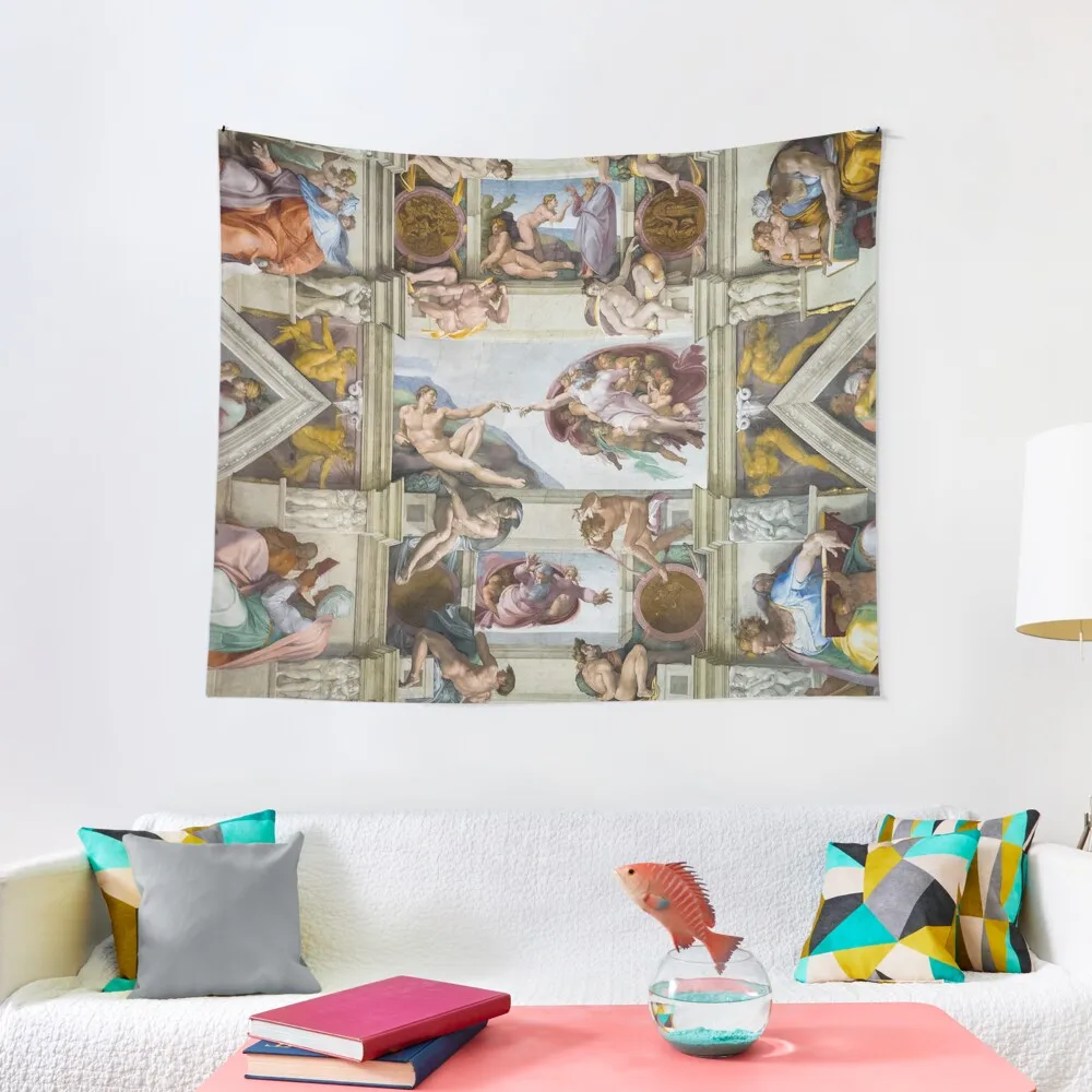 

Sistine Chapel Ceiling Tapestry Home Decorators For Bedroom Hanging Wall Room Decorations Aesthetics Tapestry