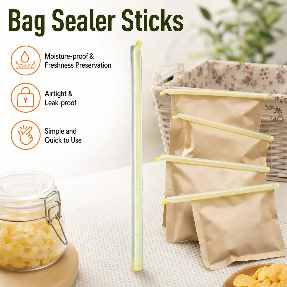 Bag Clip Food Sealing Stick Reusable Food Preservation Sealer Kitchen Storage Organizer Snack Fresh Clamp Kitchen Gadgets