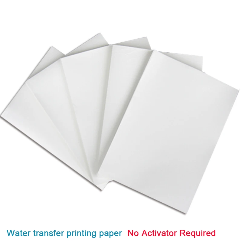 

Without Activator 20pcs/Lot A4 Size Water Transfer Paper Clear Waterslide DIY Decal Paper For Inkjet Printer