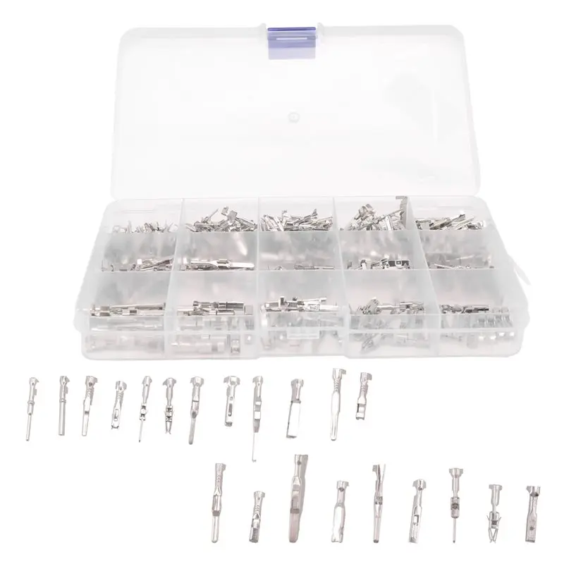 

A21E-290PCS Automotive Wire Terminal Pinconnector 1-3.5Mm Non Insulated Plug Disassembly Male And Female Crimping Pins