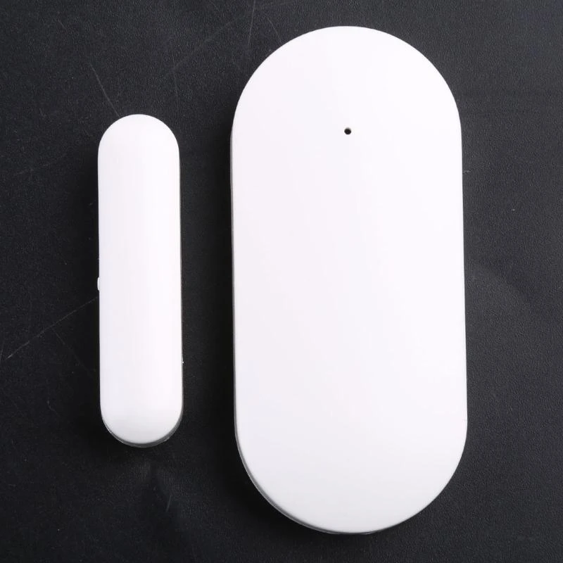 433MHz Door Detector for Security Alarm System Battery Powered White