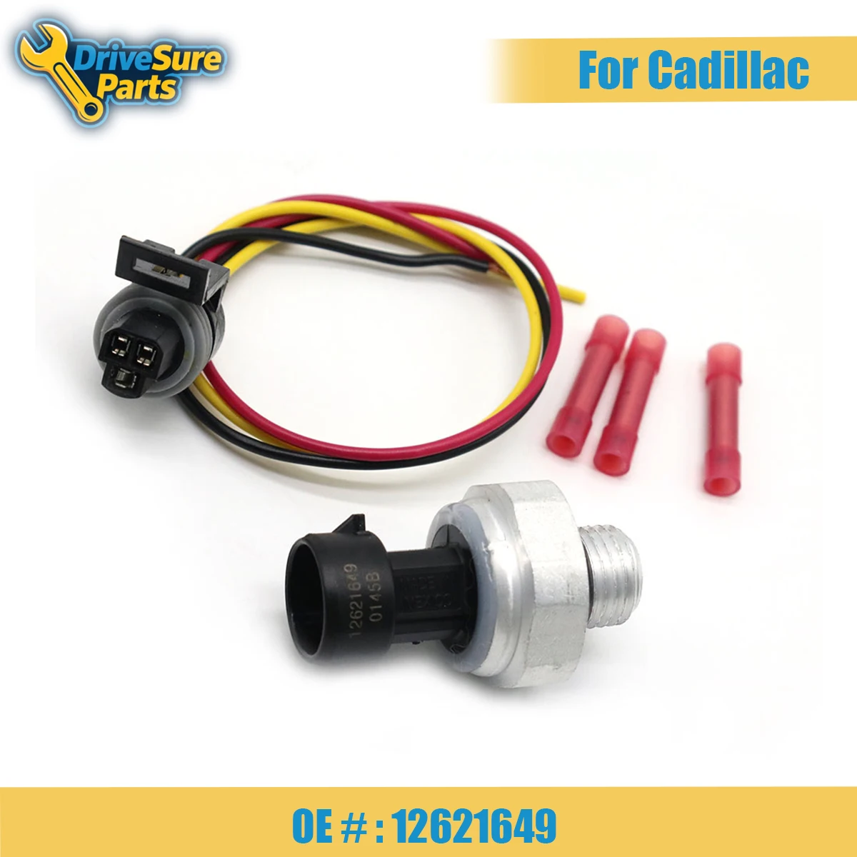 12621649 NEW Engine Oil Pressure Sensor Switch With Harness Set 3Pins For Cadillac Chevy Chevrolet GMC Buick