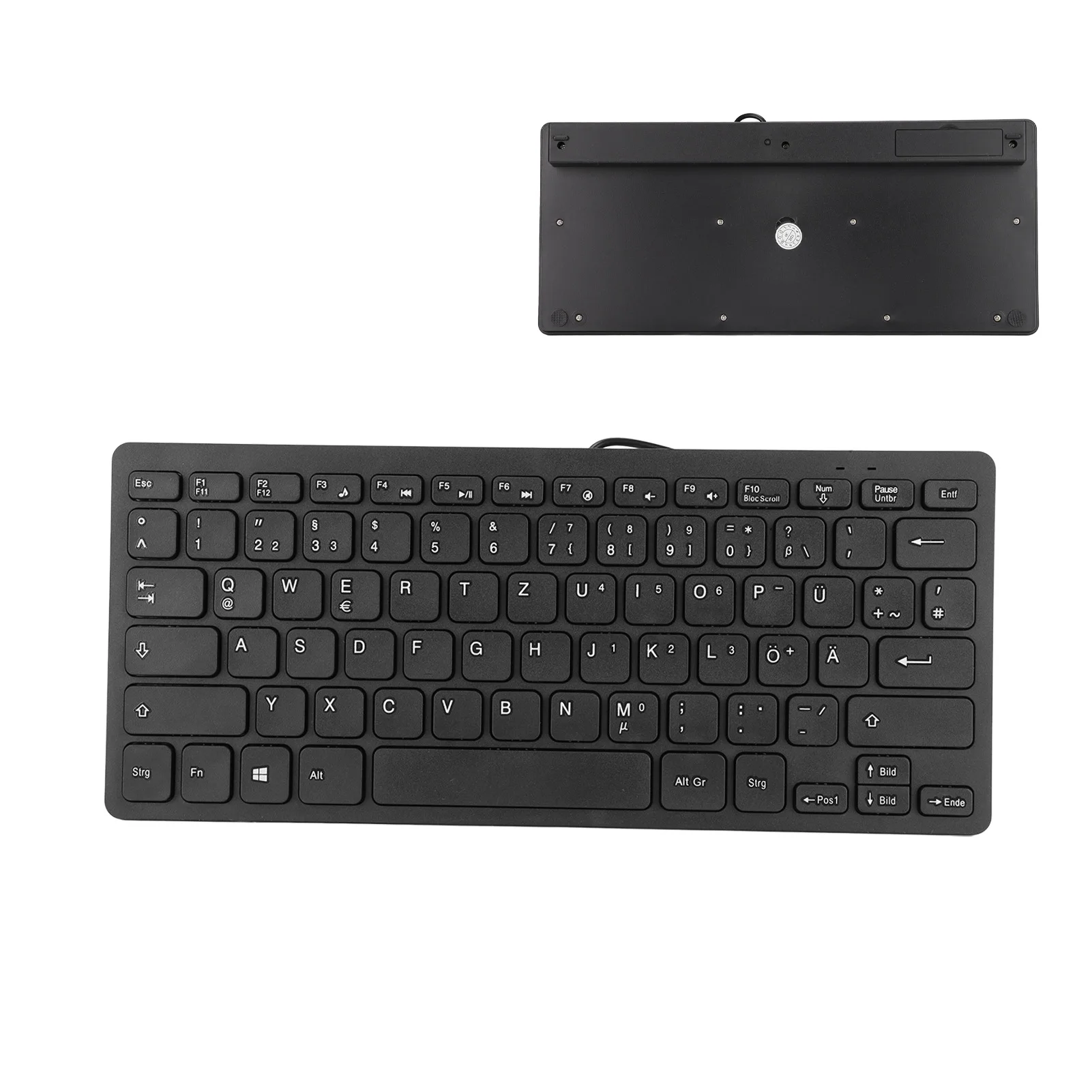Keyboard 78 Key Mute Ultra Thin Wired Mini USB Interface Desktop Computer Small Language Keyboard Laptop Keyboard Wired Keyboard