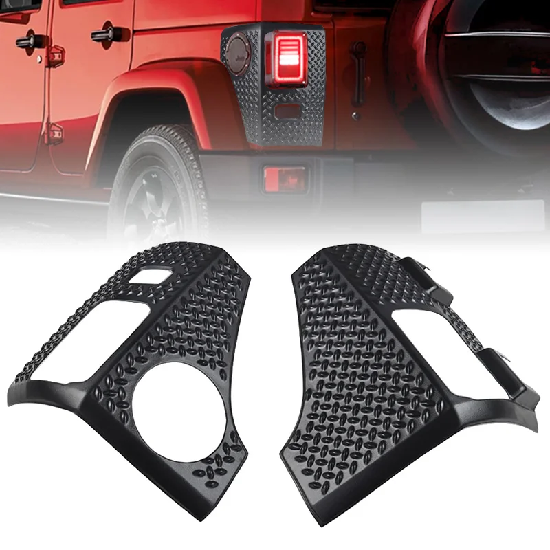 

2pcs Tail Light Corner Cover Replacement For Jeep Wrangler JK 2007-2017 Plastic Rear Corner Guard ABS