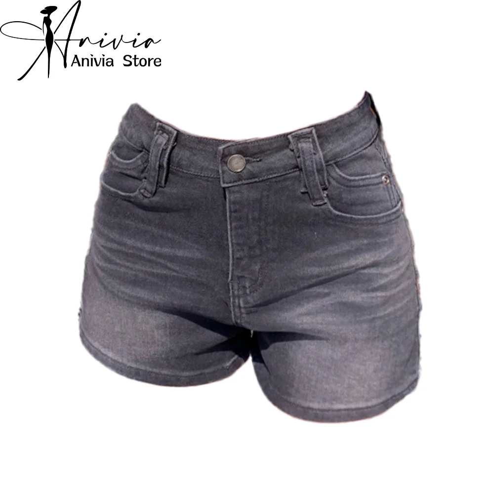 

Женские повседневные винтажные короткие шорты с высокой талией черного, серого цвета Y2K Harajuku, уличный стиль, одежда в стиле ретро 2000-х годов, короткие джинсы, новинка 2023 года