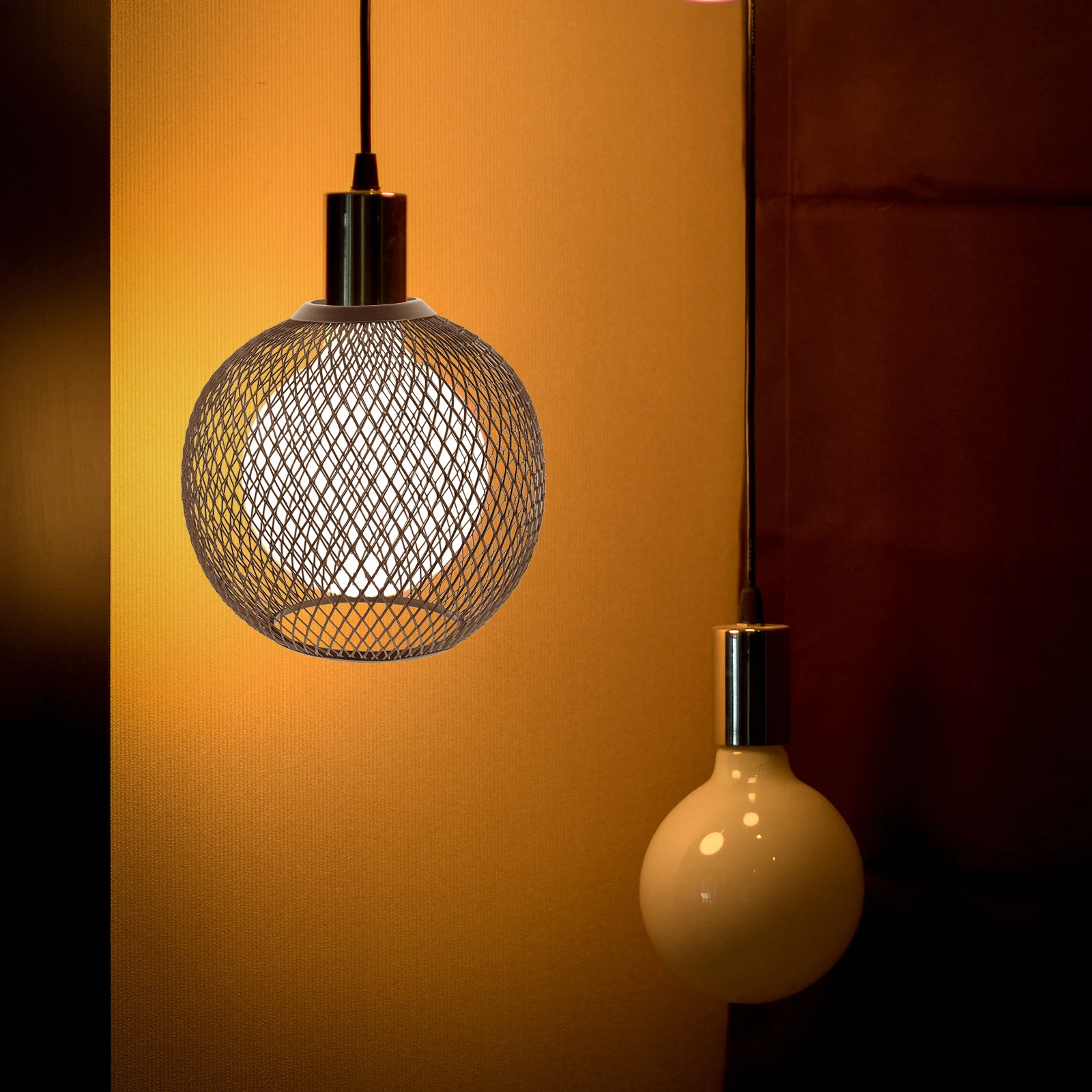 

Iron Lighting Lampshades Cover Black Replacement Material Metal Covers Hollow Ceiling