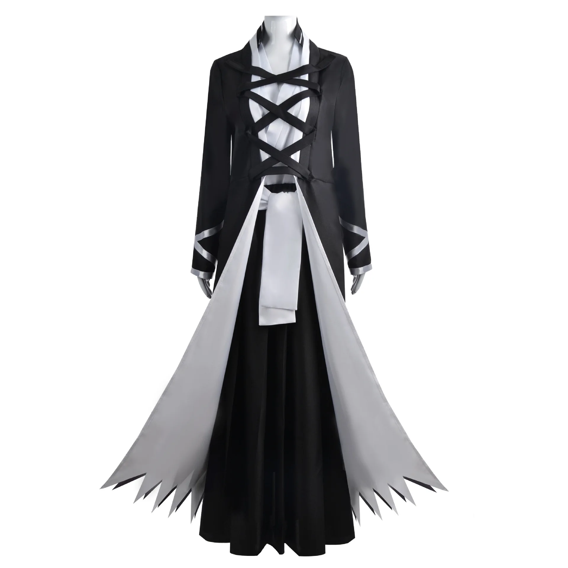 

Anime Bleach Thousand-Year Blood War Kurosaki Ichigo Cosplay Costume Soul Society Shinigami Uniform Set Lock Cut On Day Bankai