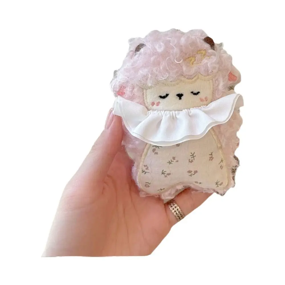 Fashion Cute Sheep Doll Pendant Creative Pretty Curly-haired Lamb Keychain Purse Charm for Students Girls