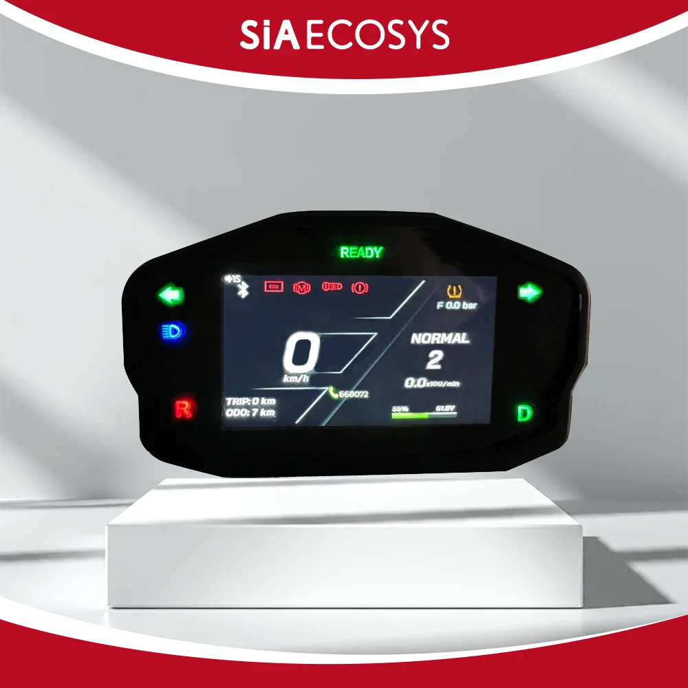 Motorcycle Speedometer Display Instrument Cluster Screen with Tire Pressure Sensor Dashboard for Electric Scooter