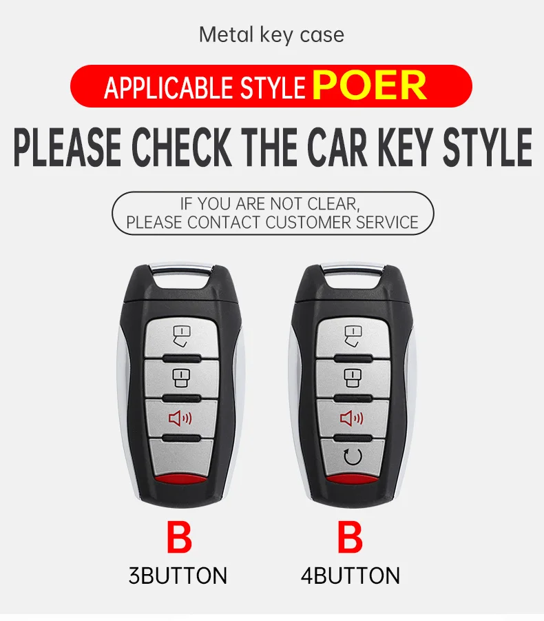 Leather Car Remote Key Case Cover For Great Wall Ower GWM P Series Pickup 2019 2020 Great Wall POER Truck Keychain Accessories