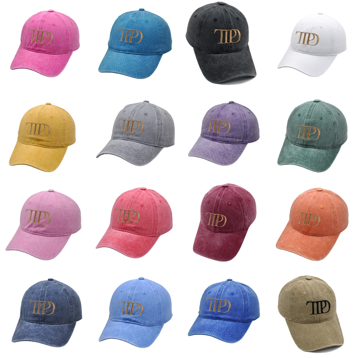 TTPD Embroidery Baseball Cap Summer Vintage Dad Hat Adjustable Hip Hop Hat Unisex