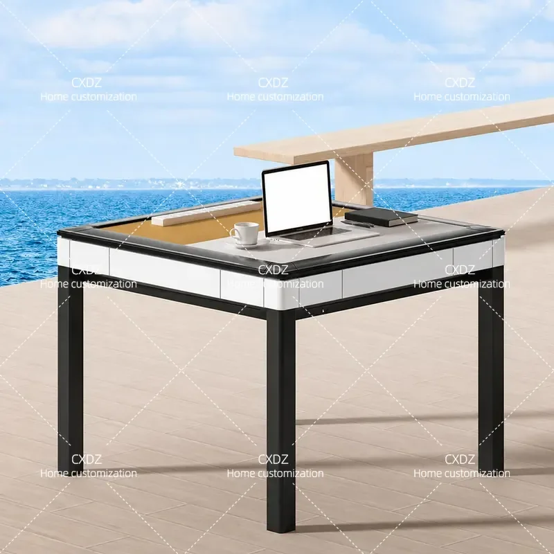 Automatic Mahjong Machine Electric Four Player Table Foldable Dining Table with Heating Function Smart Home Game Table